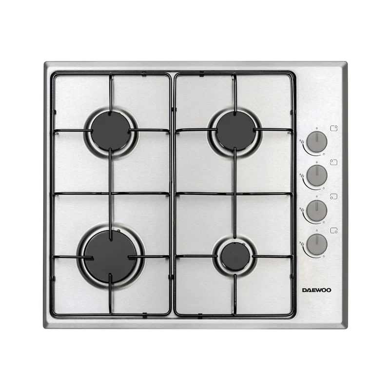 Daewoo H6G40L1IT Built-In 60cm Gas on Metal Hob, Knob Control