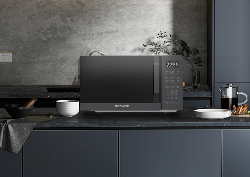 DAEWOO MD-FA257GB 25L Membrane Black Grill Microwave Oven
