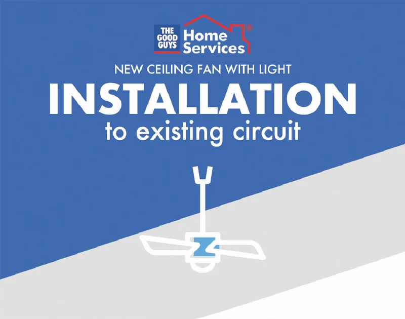 The Good Guys Home Services Ceiling fan with light change over install