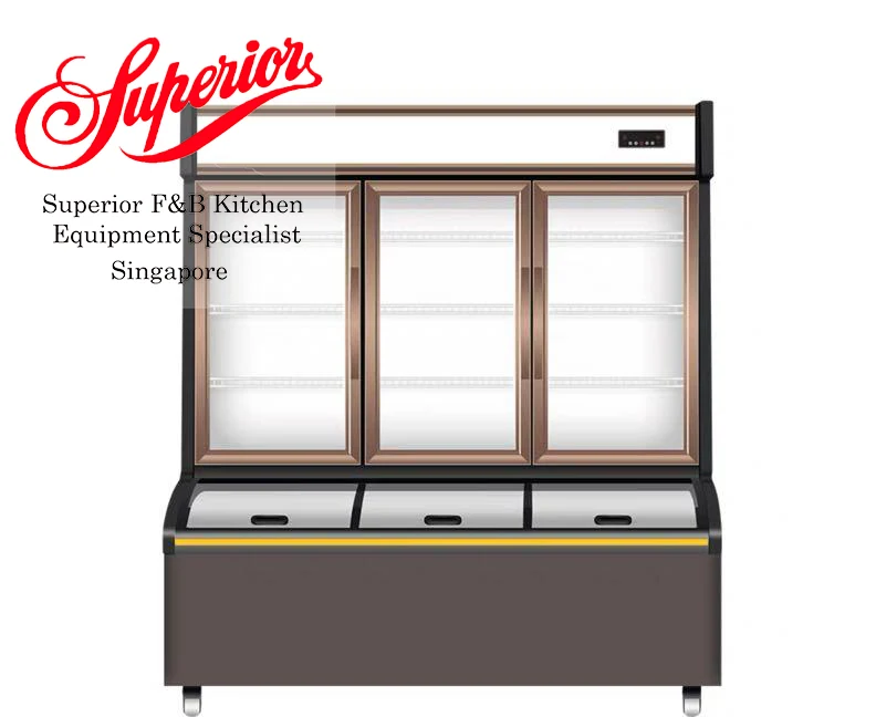 3 Door Mini Mart Fridge