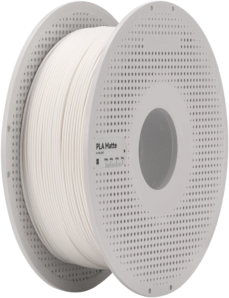 Bambu Lab Filament PLA Matte for 3D Printer with Spool - Ivory White 1KG