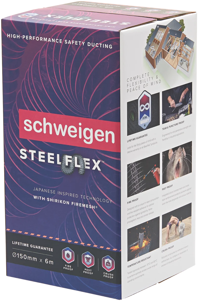 Schweigen 150mm Steelflex Ducting 6m