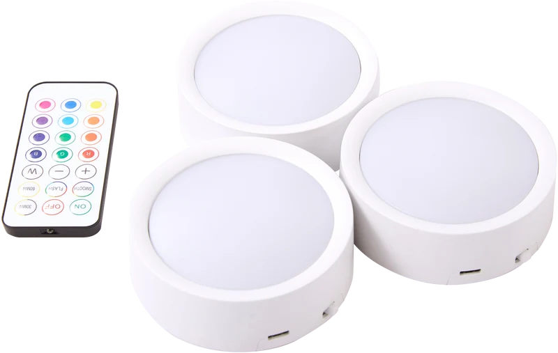 Evol Rechargeable LED Disc Light (3 Pack)