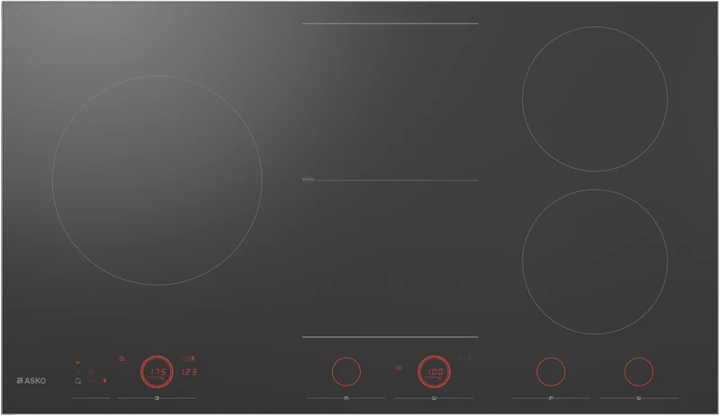 ASKO 90cm 5 Zone Celsius Induction Cooktop - Black