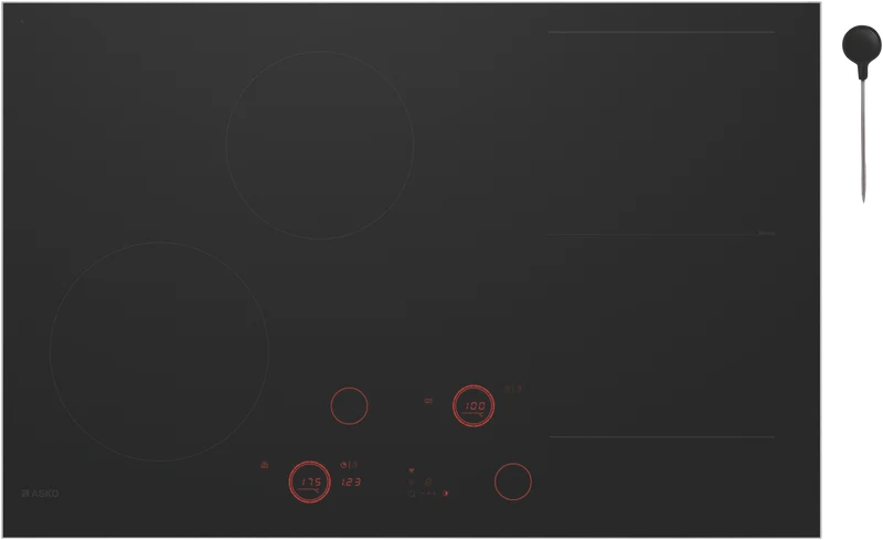 ASKO 80cm 4 Zone Celsius Induction Cooktop - Black