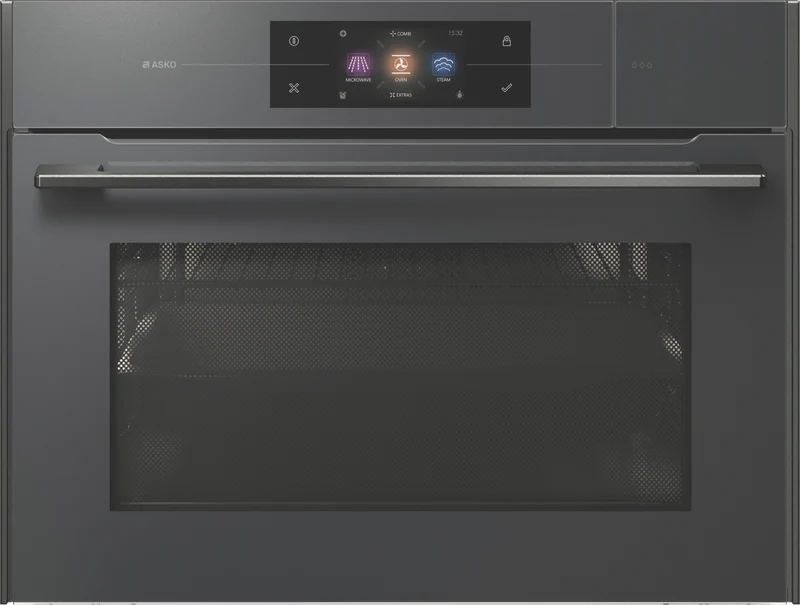 ASKO Elements 45cm Built In 5-In-1 Combi Steam Microwave Oven, Pearl Grey