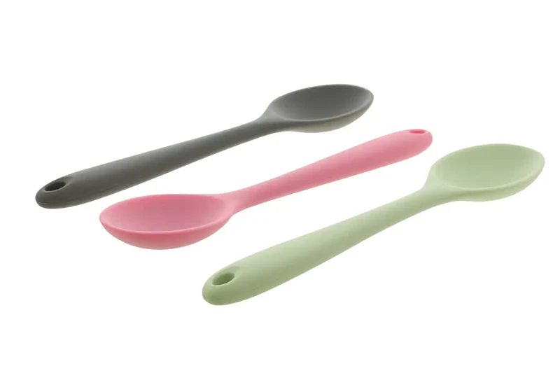 Cuisena MINI SILICONE SPOON (Colours: Pink, Yellow And Grey)-each