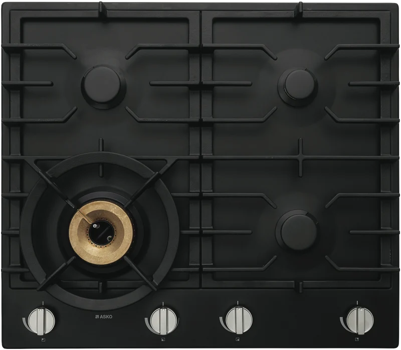 ASKO 60cm 4 Burner Gas Cooktop - Graphite Black