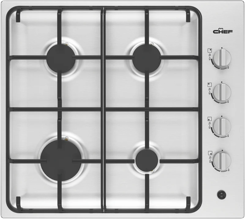 Chef 60cm Gas Cooktop Stainless Steel