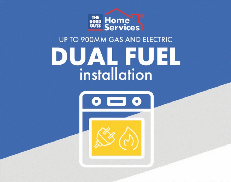 The Good Guys Home Services Dual Fuel stove up to 900mm install