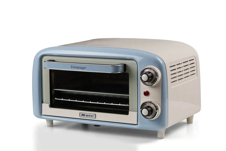 Ariete 3919 Forno Elettrico Vintage, 800W, Capacità 10L, Doppio vetro, Retrò, Celeste