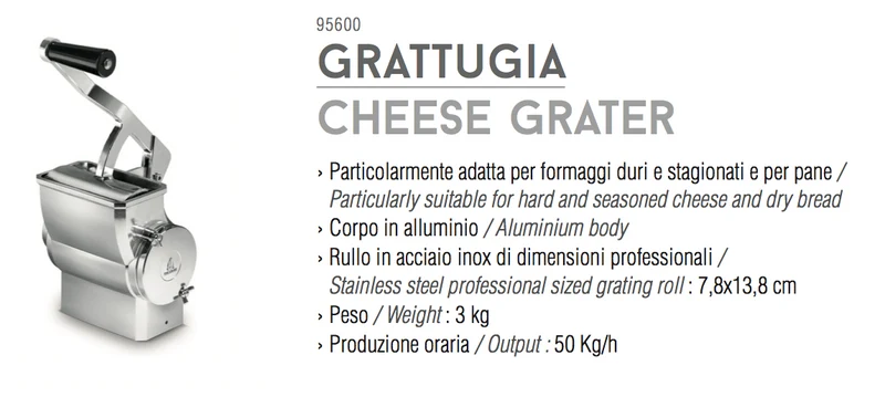 Ⓜ️🔵🔵🔵👌 Tre Spade TOOLLIO cheese grater tool - [📦🚨Spedizione immediata!🚚💨] Accessorio grattugia per robot da cucina TOOLLIO, PRODOTTO IN ITALIA