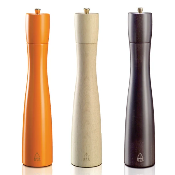 Ⓜ️🔵🔵🔵👌 Tre Spade Tancredi MD3008 - Macinino Macinapepe prodotto artigianalmente in Italia, 30 cm, legno di faggio certificato PEFC, color arancione, macine garantite 25 anni
