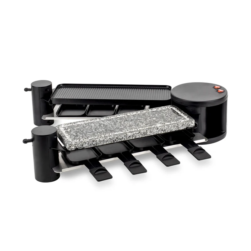 Ⓜ️🔵🔵🔵 H.Koenig RP360 - Raclette 4 in 1, per 8 persone, base di rotazione a 360 gradi