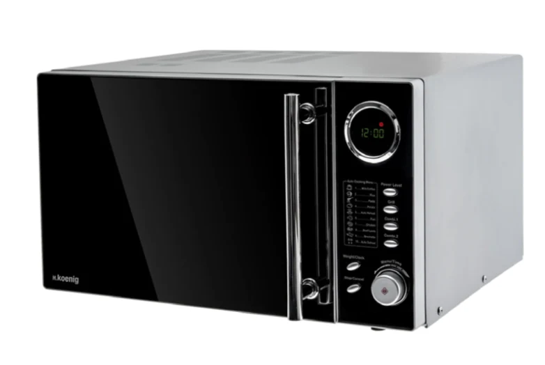 Ⓜ️🔵🔵🔵 H.Koenig VIO9 - Forno a microonde combinato CON GRILL, sportello a effetto specchio, 25 litri, controlli elettronici, schermo LCD