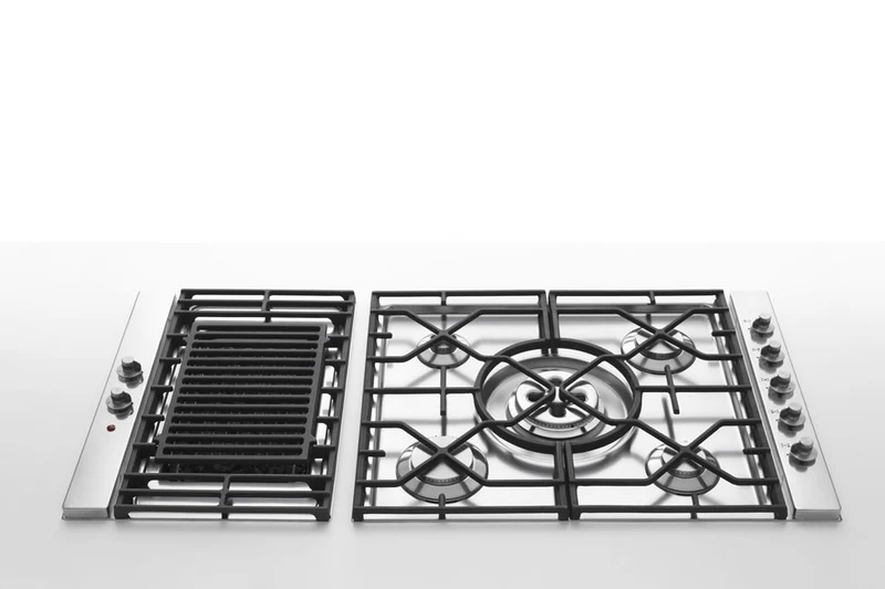 Ⓜ️🔵🔵🔵👌 Alpes 5641/GE-CL - Grill elettrico in acciaio inox con griglie in ghisa, incasso