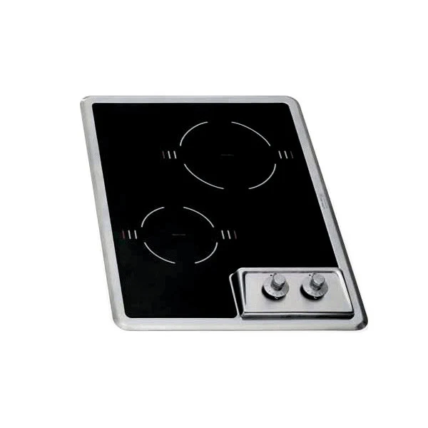 Ⓜ️🔵🔵🔵👌 Alpes F 539/2EI - Piano cottura da incasso semifilo ad induzione, in acciaio inox, con due zone cottura