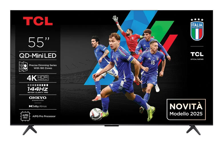 TCL Serie C69K Smart TV QD-MiniLED 4K 55" 55C69K, 144Hz, audio Onkyo 2.1, Dolby Vision IQ & Atmos, Google TV