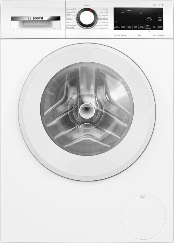 Bosch WGG244Z6IT Serie 6 Lavatrice A Libera Installazione 9 Kg, 1400 Giri, Classe A, Wi-fi, Bianco