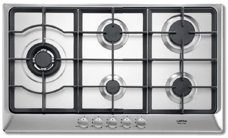 Lofra HDS9T0 Piano Cottura Stainless steel Da incasso Gas 5 Fornello(i)