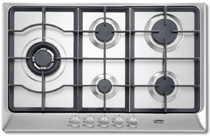 Lofra HDS7T0 Piano Cottura Stainless steel Da incasso Gas 5 Fornello(i)
