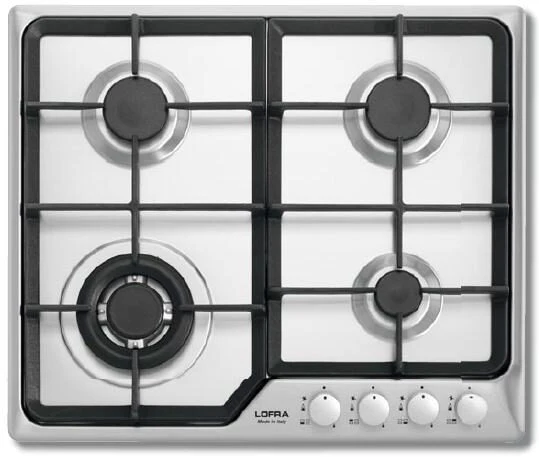 Lofra HDS690 Piano Cottura Stainless steel Da incasso Gas 4 Fornello(i)