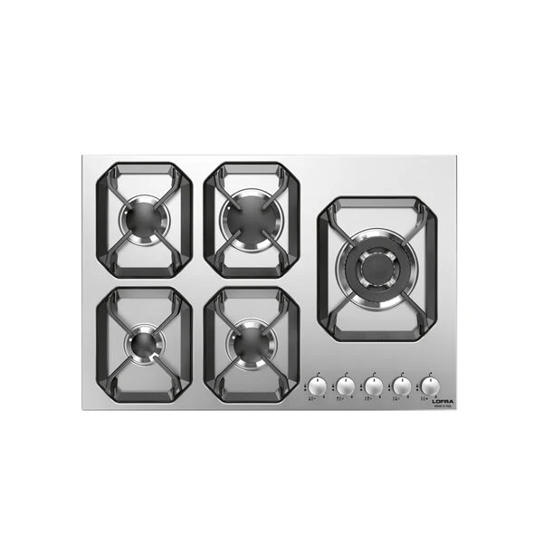 Lofra Urano 75 Piano Cottura Stainless steel Da incasso Gas 5 Fornello(i)