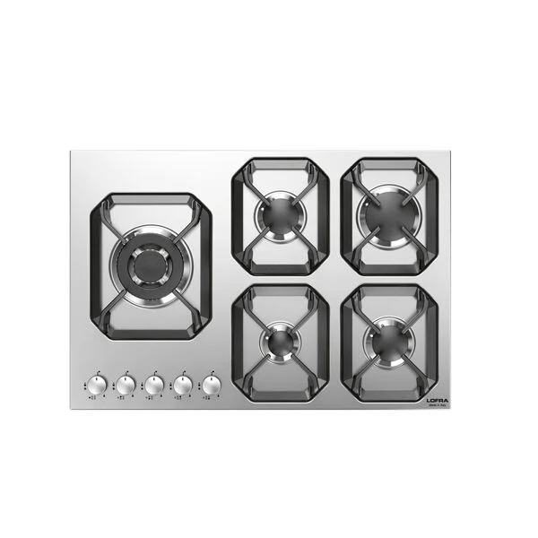 Lofra Urano 75 Piano Cottura Stainless steel Da incasso Gas 5 Fornello(i)