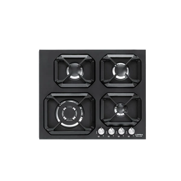 Lofra HLNM6G0 Piano Cottura Nero Da incasso Gas 4 Fornello(i)