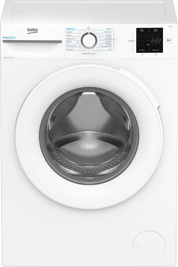 Beko BMWU31021W B300 Lavatrice A Libera Installazione 10 Kg, 1200 Giri, EnergySpin, AutoClean, Classe A, Bianco