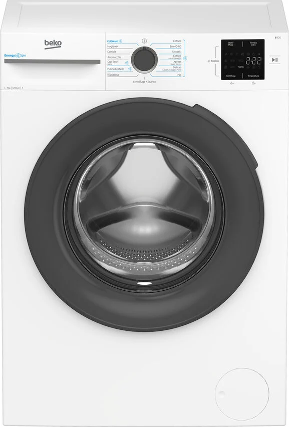 Beko BMWU3721A Lavatrice Slim A Libera Installazione 7 Kg, Energyspin, 1200 Giri, Vapore Igienizzante SteamCure™, AutoClean, Classe A, Bianco
