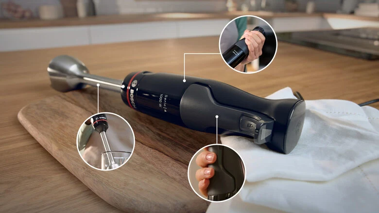 Bosch Serie 4 MSM4B610 frullatore 0,6 L Frullatore ad immersione 1000 W Antracite, Nero