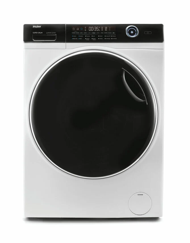 Haier HW150-BP14986EIT SuperDrum Serie 7 Lavatrice A Libera Installazione 15 Kg, 1400 Giri, Smart Dual Spray, AI Power Drive Inverter Motor, Classe A, Bianco