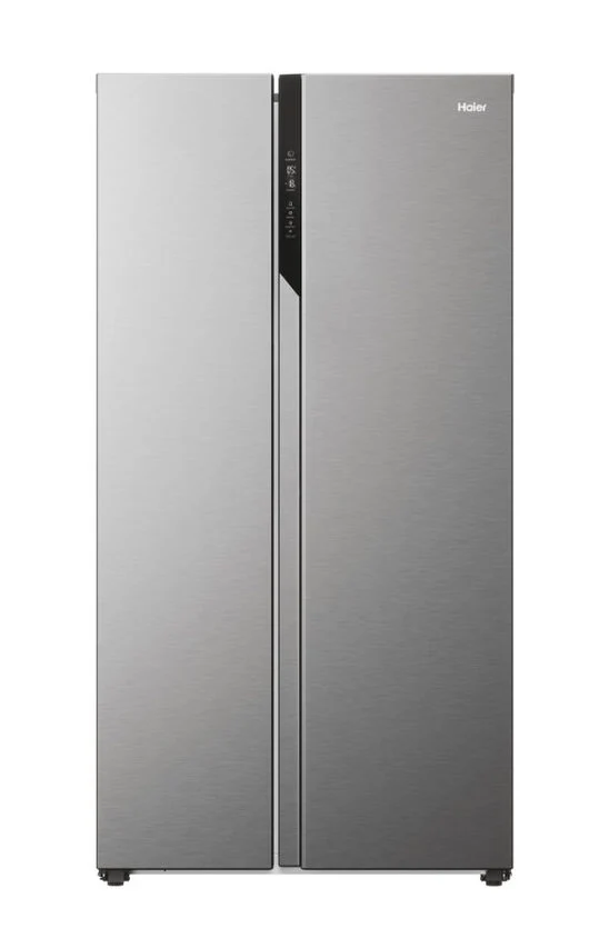 Haier SBS 90 Serie 5 HSR5918DNMP Frigorifero Side By Side Libera Installazione 528 L D Platino, Acciaio inossidabile