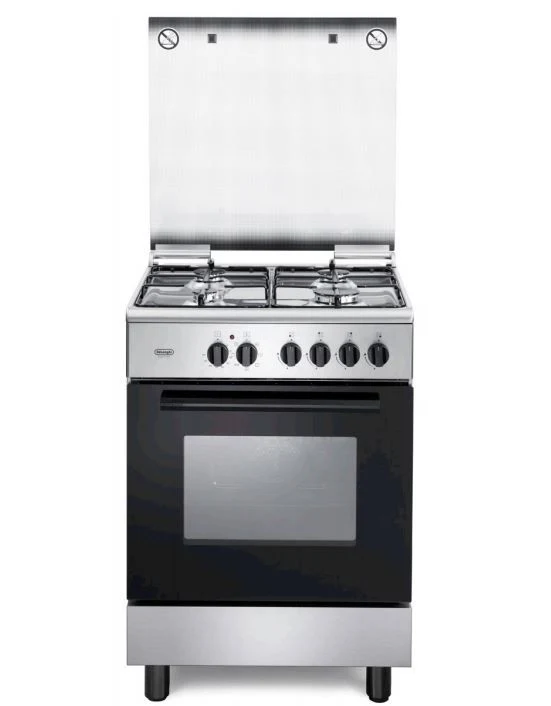 De Longhi FMXCucina Piano Con 4 Fuochi a Gas Forno Elettrico Classe a Acciaio Inox 60x60