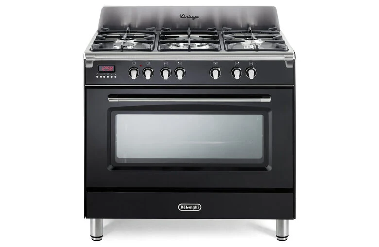 De’Longhi MEM 965 NX ED cucina Elettrico Gas Nero, Acciaio inox