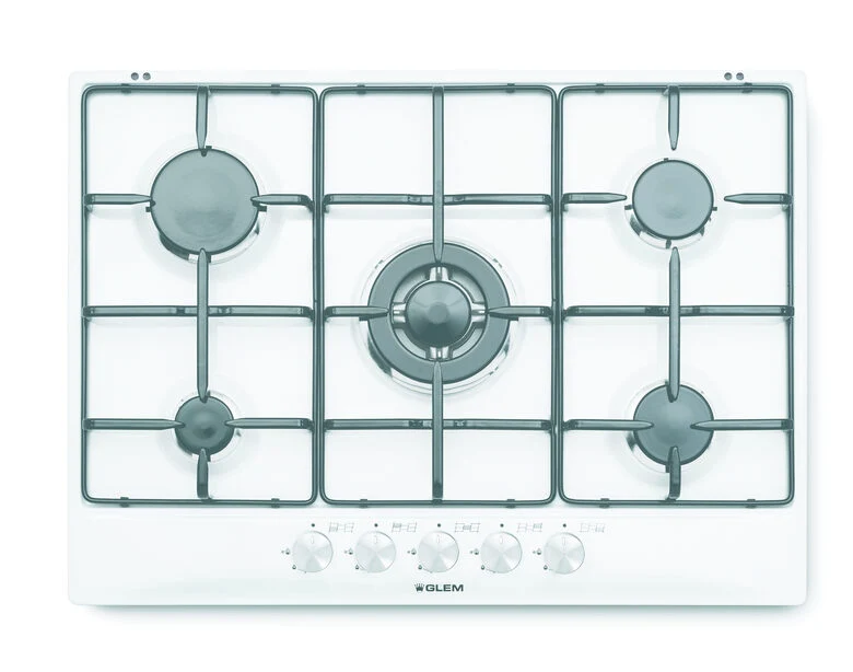 Glem Gas GT755WH Piano Cottura Bianco Da incasso 70 cm 5 FornellI