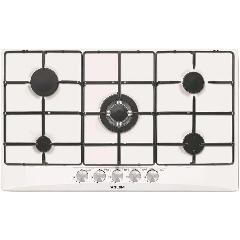 Glem Gas GT955 Piano Cottura Da incasso 5 Fornelli Bianco