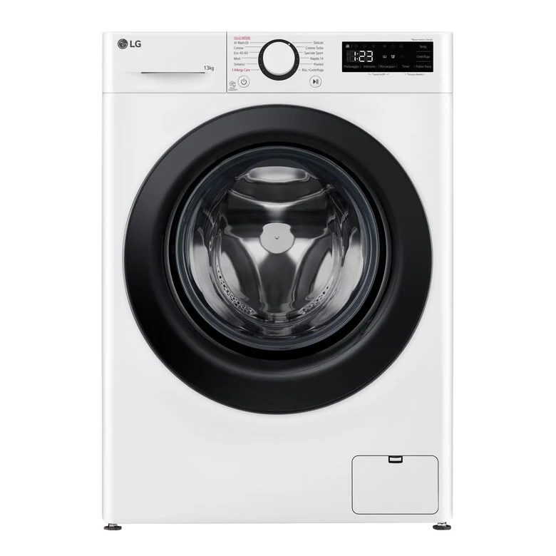 LG F4R3013NSWB Lavatrice A Libera Installazione 13 Kg, 1400 Giri, Tecnologia AI DD™, Lavaggio A Vapore, Allergy Care, Motore Inverter Direct Drive™, Classe A-20%, Bianco