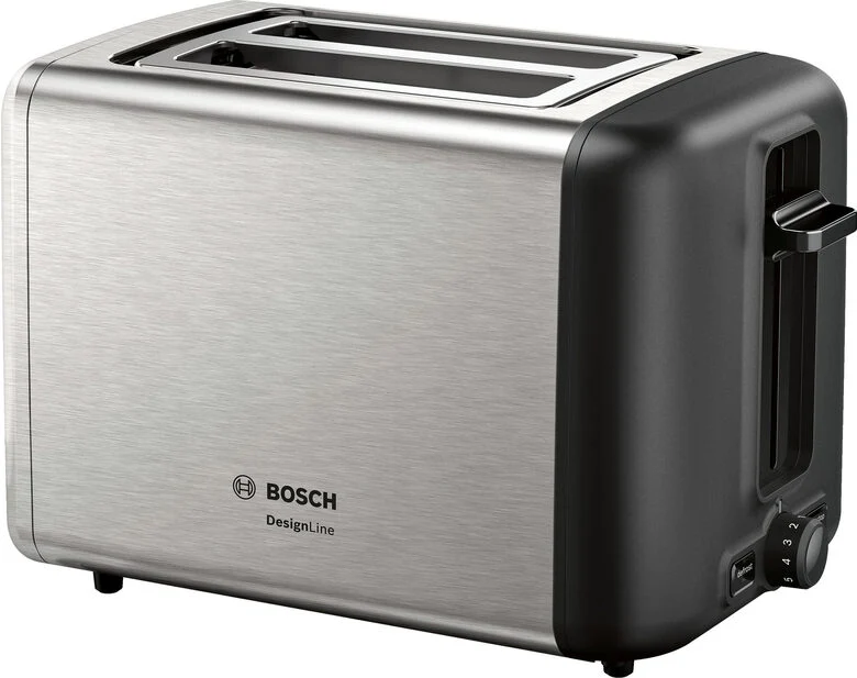 Bosch TAT3P420 tostapane 2 fetta/e 970 W Nero, Acciaio inossidabile