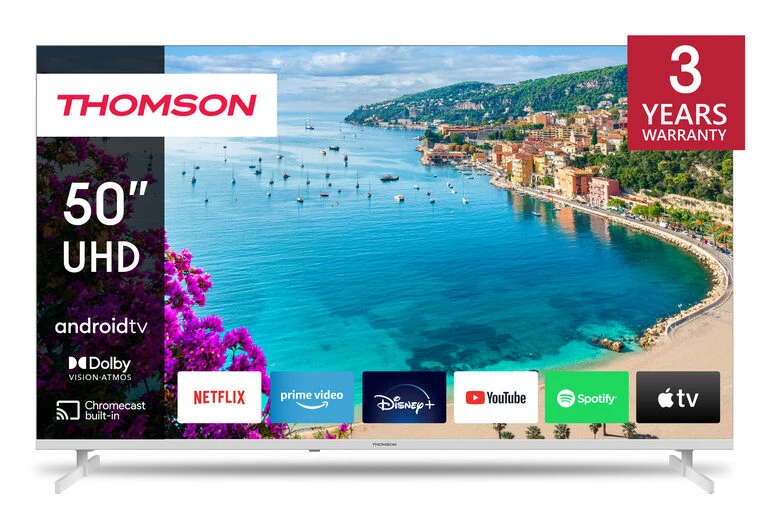 Thomson 50UA5S13W Televisione Smart TV 50 Pollici Led 4K Ultra Hd Wi-fi Bianco
