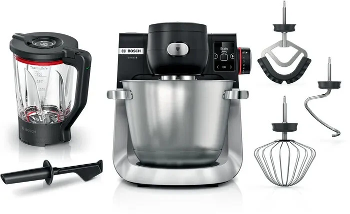 Bosch Serie 6 MUMS6ZS17 Macchina da Cucina 1600 W Nero, Inox spazzolato