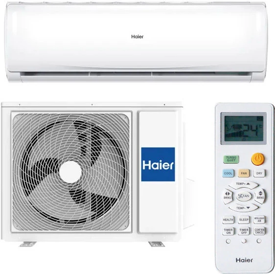 Haier H1U09TABOUT Condizionatore Fisso, Inverter, Unità Interna E Esterna, Bianco