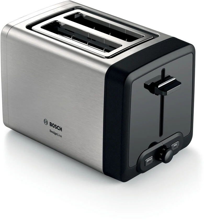Bosch TAT4P420DE tostapane 2 fetta/e 970 W Nero, Argento