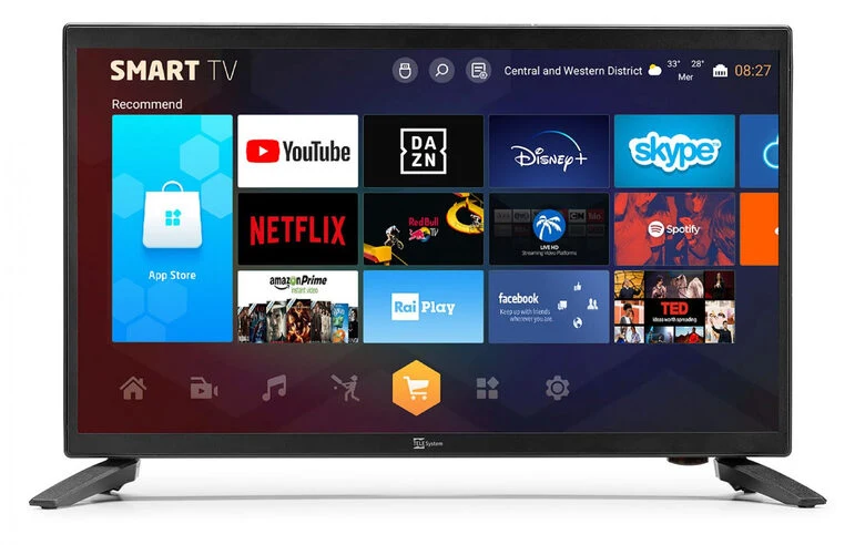 TELE System SMART22 LX FHD Slim 54,6 cm (21.5") Full HD Smart TV Wi-Fi Nero