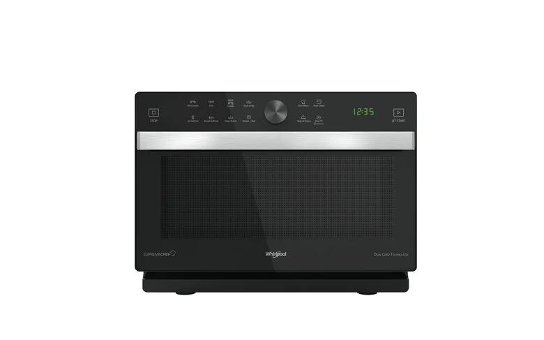 Whirlpool Supreme Chef MWP 337 SB Superficie piana Microonde con grill 33 L 900 W Nero, Argento