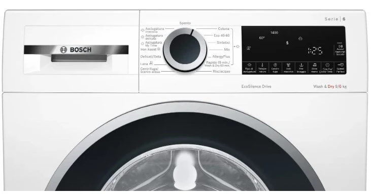 Bosch Serie 6 WNG25440IT lavasciuga Libera installazione Caricamento frontale Bianco E