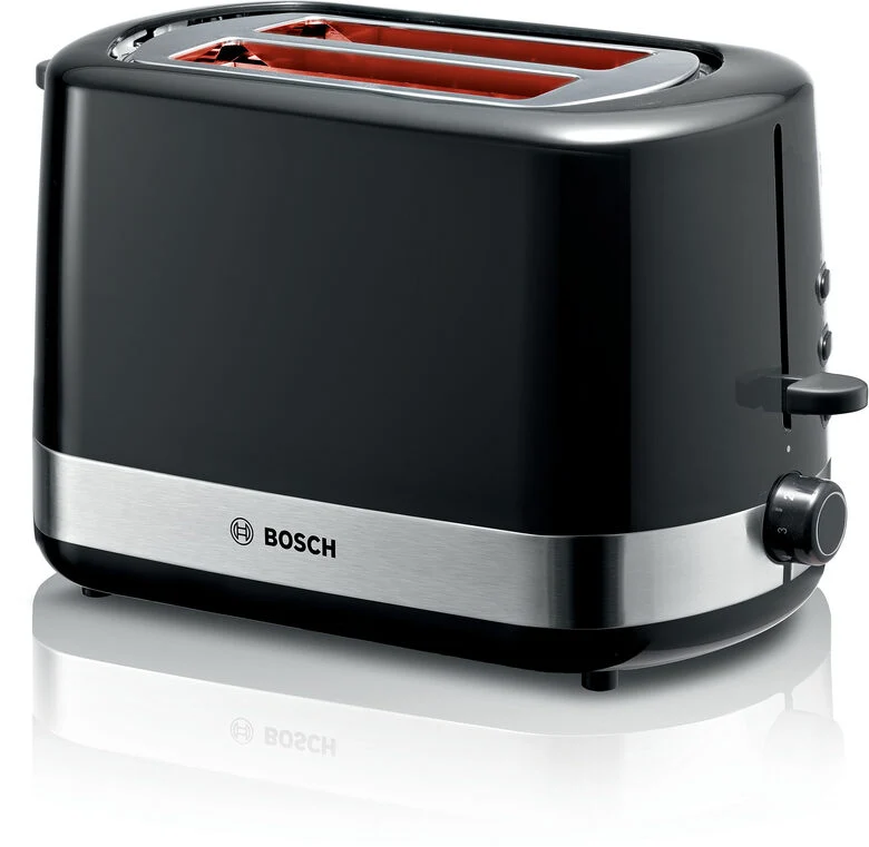 Bosch TAT6A513 tostapane 2 fetta/e 800 W Nero, Acciaio inossidabile
