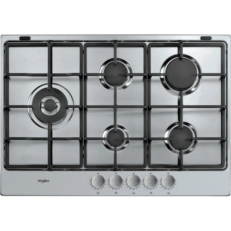 Whirlpool TGML 761 IX Acciaio inossidabile Da incasso 75 cm Gas 5 Fornello(i)