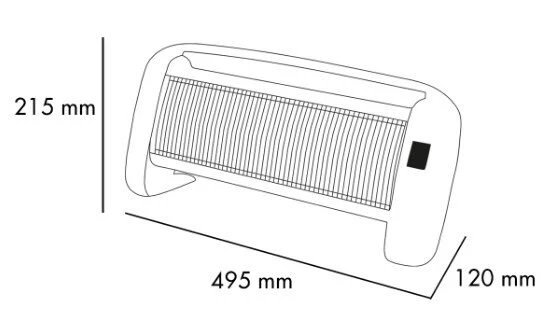 Argoclima Betsy Interno Bianco 1200 W Riscaldatore di ambienti elettrico al quarzo